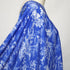 EXCLUSIVE 90% Linen 10% Silk –Toile de Jouy ~ 'Safari' Bright Blue REVERSE